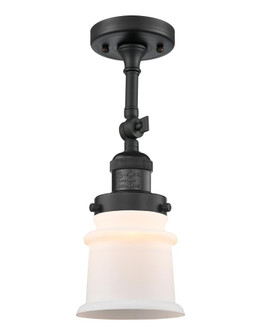 Canton - 1 Light - 5 inch - Matte Black - Adjustable Semi-Flush Mount (3442|201F-BK-G181S)