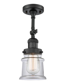 Canton - 1 Light - 5 inch - Matte Black - Adjustable Semi-Flush Mount (3442|201F-BK-G182S)