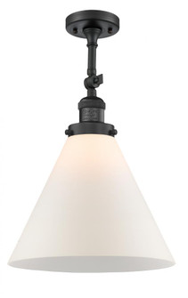 Cone - 1 Light - 12 inch - Matte Black - Adjustable Semi-Flush Mount (3442|201F-BK-G41-L-LED)