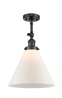 Cone - 1 Light - 12 inch - Oil Rubbed Bronze - Adjustable Semi-Flush Mount (3442|201F-OB-G41-L-LED)