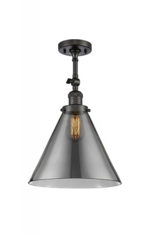 Cone - 1 Light - 12 inch - Oil Rubbed Bronze - Adjustable Semi-Flush Mount (3442|201F-OB-G43-L)