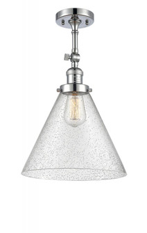 Cone - 1 Light - 12 inch - Polished Chrome - Adjustable Semi-Flush Mount (3442|201F-PC-G44-L)