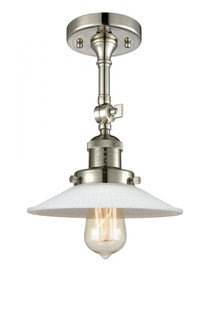 Halophane - 1 Light - 9 inch - Polished Nickel - Adjustable Semi-Flush Mount (3442|201F-PN-G1)