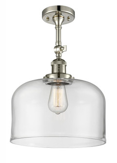 Bell - 1 Light - 12 inch - Polished Nickel - Adjustable Semi-Flush Mount (3442|201F-PN-G72-L)