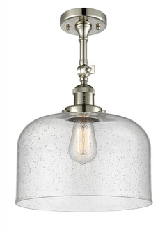 Bell - 1 Light - 12 inch - Polished Nickel - Adjustable Semi-Flush Mount (3442|201F-PN-G74-L)