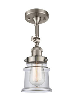 Canton - 1 Light - 5 inch - Brushed Satin Nickel - Adjustable Semi-Flush Mount (3442|201F-SN-G182S-LED)