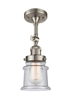 Canton - 1 Light - 5 inch - Brushed Satin Nickel - Adjustable Semi-Flush Mount (3442|201F-SN-G184S-LED)