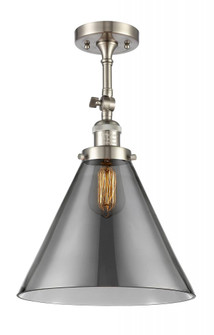 Cone - 1 Light - 12 inch - Brushed Satin Nickel - Adjustable Semi-Flush Mount (3442|201F-SN-G43-L)