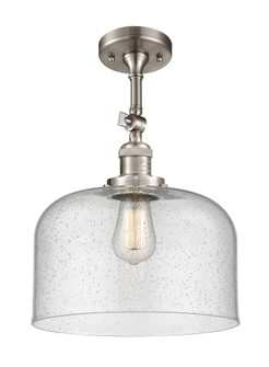 Bell - 1 Light - 12 inch - Brushed Satin Nickel - Adjustable Semi-Flush Mount (3442|201F-SN-G74-L)