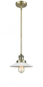 Halophane - 1 Light - 9 inch - Antique Brass - Stem Hung - Mini Pendant (3442|201S-AB-G1)