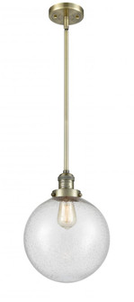 Beacon - 1 Light - 10 inch - Antique Brass - Stem Hung - Mini Pendant (3442|201S-AB-G204-10)