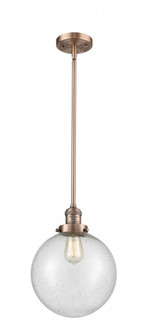 Beacon - 1 Light - 10 inch - Antique Copper - Stem Hung - Mini Pendant (3442|201S-AC-G204-10)