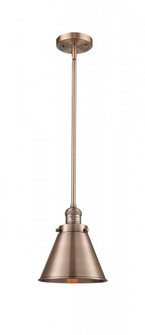 Appalachian - 1 Light - 8 inch - Antique Copper - Stem Hung - Mini Pendant (3442|201S-AC-M13-AC-LED)