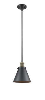 Appalachian - 1 Light - 8 inch - Black Antique Brass - Stem Hung - Mini Pendant (3442|201S-BAB-M13-BK-LED)