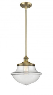 Oxford - 1 Light - 12 inch - Brushed Brass - Stem Hung - Mini Pendant (3442|201S-BB-G542)