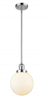 Beacon - 1 Light - 8 inch - Polished Chrome - Stem Hung - Mini Pendant (3442|201S-PC-G201-8-LED)