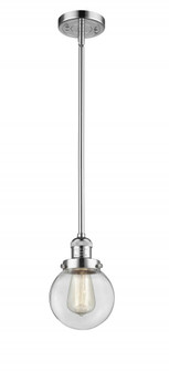 Beacon - 1 Light - 6 inch - Polished Chrome - Stem Hung - Mini Pendant (3442|201S-PC-G202-6-LED)
