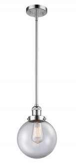Beacon - 1 Light - 8 inch - Polished Chrome - Stem Hung - Mini Pendant (3442|201S-PC-G202-8)