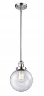 Beacon - 1 Light - 8 inch - Polished Chrome - Stem Hung - Mini Pendant (3442|201S-PC-G204-8-LED)