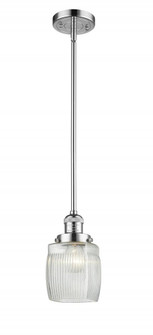 Colton - 1 Light - 6 inch - Polished Chrome - Stem Hung - Mini Pendant (3442|201S-PC-G302-LED)