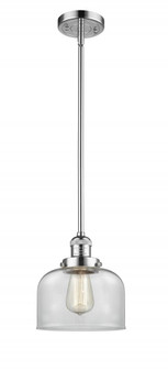 Bell - 1 Light - 8 inch - Polished Chrome - Stem Hung - Mini Pendant (3442|201S-PC-G72)