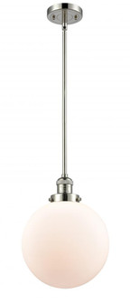 Beacon - 1 Light - 10 inch - Polished Nickel - Stem Hung - Mini Pendant (3442|201S-PN-G201-10-LED)