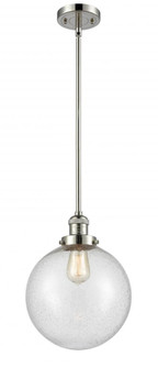 Beacon - 1 Light - 10 inch - Polished Nickel - Stem Hung - Mini Pendant (3442|201S-PN-G204-10)