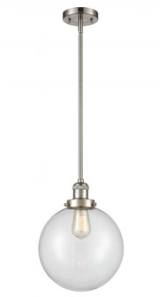 Beacon - 1 Light - 10 inch - Brushed Satin Nickel - Stem Hung - Mini Pendant (3442|201S-SN-G202-10-LED)