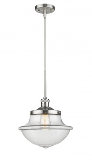Oxford - 1 Light - 12 inch - Brushed Satin Nickel - Stem Hung - Mini Pendant (3442|201S-SN-G542-LED)