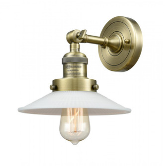 Halophane - 1 Light - 9 inch - Antique Brass - Adjustable Sconce (3442|203-AB-G1)