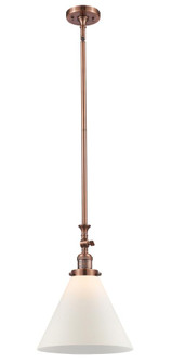 Cone - 1 Light - 12 inch - Antique Copper - Stem Hung - Adjustable Mini Pendant (3442|206-AC-G41-L)