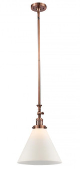 Cone - 1 Light - 12 inch - Antique Copper - Stem Hung - Adjustable Mini Pendant (3442|206-AC-G41-L-LED)
