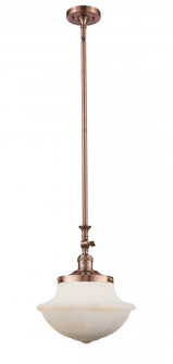 Oxford - 1 Light - 12 inch - Antique Copper - Stem Hung - Adjustable Mini Pendant (3442|206-AC-G541-LED)