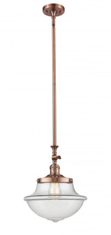 Oxford - 1 Light - 12 inch - Antique Copper - Stem Hung - Adjustable Mini Pendant (3442|206-AC-G542-LED)