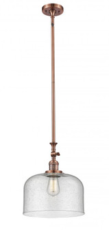 Bell - 1 Light - 12 inch - Antique Copper - Stem Hung - Adjustable Mini Pendant (3442|206-AC-G74-L-LED)