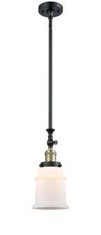 Canton - 1 Light - 6 inch - Black Antique Brass - Stem Hung - Adjustable Mini Pendant (3442|206-BAB-G181)