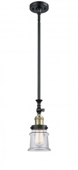 Canton - 1 Light - 5 inch - Black Antique Brass - Stem Hung - Adjustable Mini Pendant (3442|206-BAB-G182S)