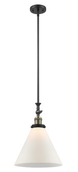 Cone - 1 Light - 12 inch - Black Antique Brass - Stem Hung - Adjustable Mini Pendant (3442|206-BAB-G41-L)