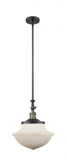 Oxford - 1 Light - 12 inch - Black Antique Brass - Stem Hung - Adjustable Mini Pendant (3442|206-BAB-G541-LED)
