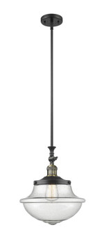 Oxford - 1 Light - 12 inch - Black Antique Brass - Stem Hung - Adjustable Mini Pendant (3442|206-BAB-G544)