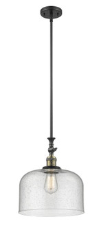 Bell - 1 Light - 12 inch - Black Antique Brass - Stem Hung - Adjustable Mini Pendant (3442|206-BAB-G74-L)