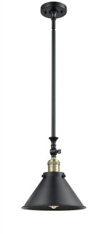 Briarcliff - 1 Light - 10 inch - Black Antique Brass - Stem Hung - Adjustable Mini Pendant (3442|206-BAB-M10-BK-LED)