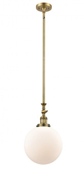 Beacon - 1 Light - 10 inch - Brushed Brass - Stem Hung - Adjustable Mini Pendant (3442|206-BB-G201-10-LED)