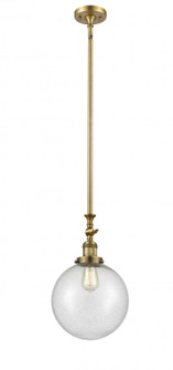Beacon - 1 Light - 10 inch - Brushed Brass - Stem Hung - Adjustable Mini Pendant (3442|206-BB-G204-10)