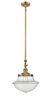 Oxford - 1 Light - 12 inch - Brushed Brass - Stem Hung - Adjustable Mini Pendant (3442|206-BB-G542)