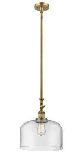 Bell - 1 Light - 12 inch - Brushed Brass - Stem Hung - Adjustable Mini Pendant (3442|206-BB-G72-L-LED)