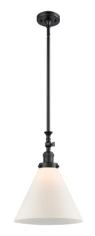 Cone - 1 Light - 12 inch - Matte Black - Stem Hung - Adjustable Mini Pendant (3442|206-BK-G41-L)