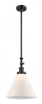 Cone - 1 Light - 12 inch - Matte Black - Stem Hung - Adjustable Mini Pendant (3442|206-BK-G41-L-LED)