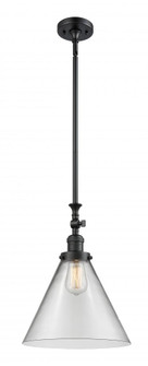 Cone - 1 Light - 12 inch - Matte Black - Stem Hung - Adjustable Mini Pendant (3442|206-BK-G42-L-LED)