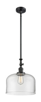 Bell - 1 Light - 12 inch - Matte Black - Stem Hung - Adjustable Mini Pendant (3442|206-BK-G72-L)